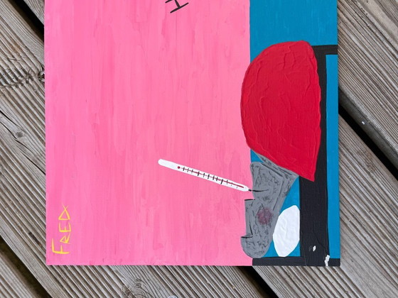 Image 1 of Acrylique sur carton entoilé.  Format 24x30cm. 