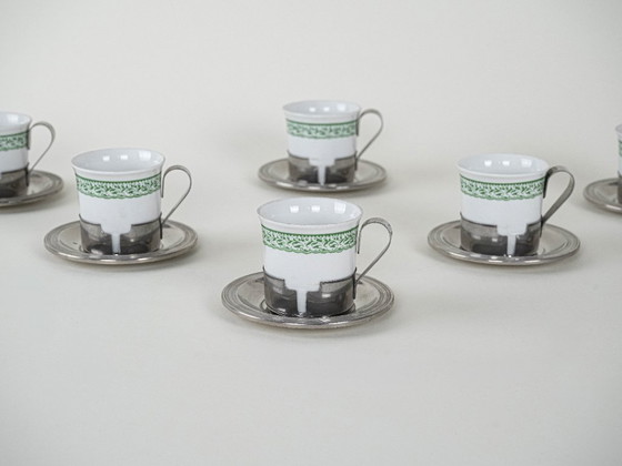 Image 1 of Ensemble de tasses à expresso, design italien, années 1980, fabriqué en Italie