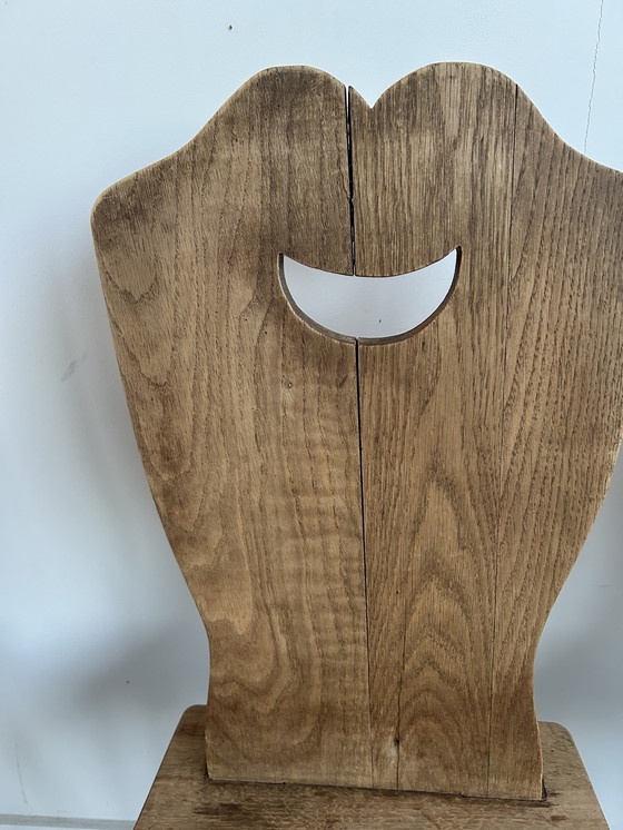 Image 1 of Set of four oak farm chairs