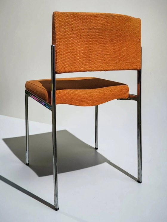 Sedia design vintage, struttura tubolare cromata, anni '60-'70. – Sedie da pranzo, Metal, Scandinavian (photo 6 of 9)