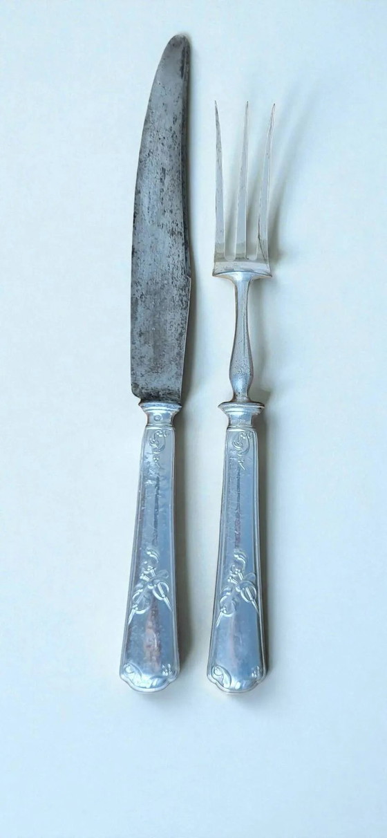 Leg of Lamb Cutlery Service, Silver, Minerva Hallmark – Cutlery Sets, Art Nouveau (photo 9 of 9)