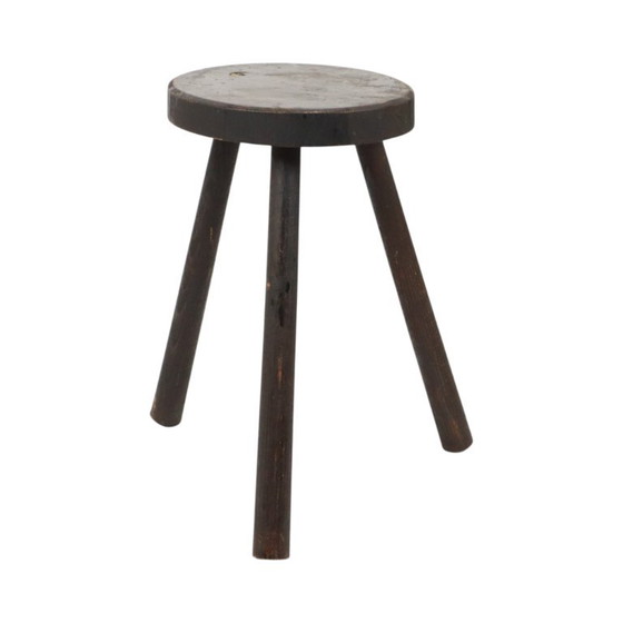 Vecchio Sgabello Treppiede Rustico Legno Massello Tinto 45cm – Sgabelli, Wood (photo 6 of 14)