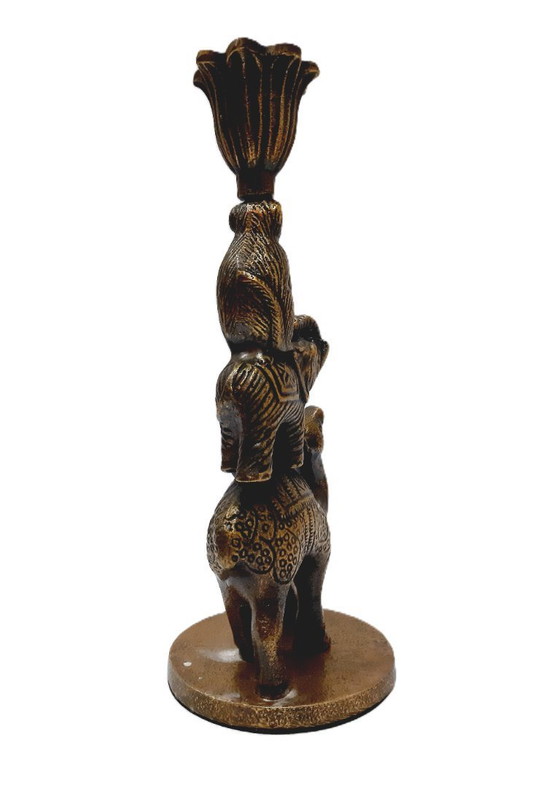 Image 1 of Vintage messing beeldje - kandelaar