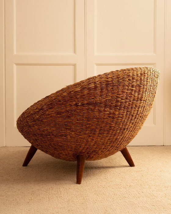 Image 1 of Silla redonda de ratán