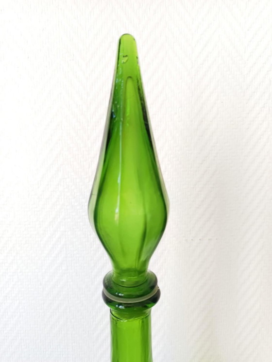 Image 1 of Large vintage Empoli glass decanter