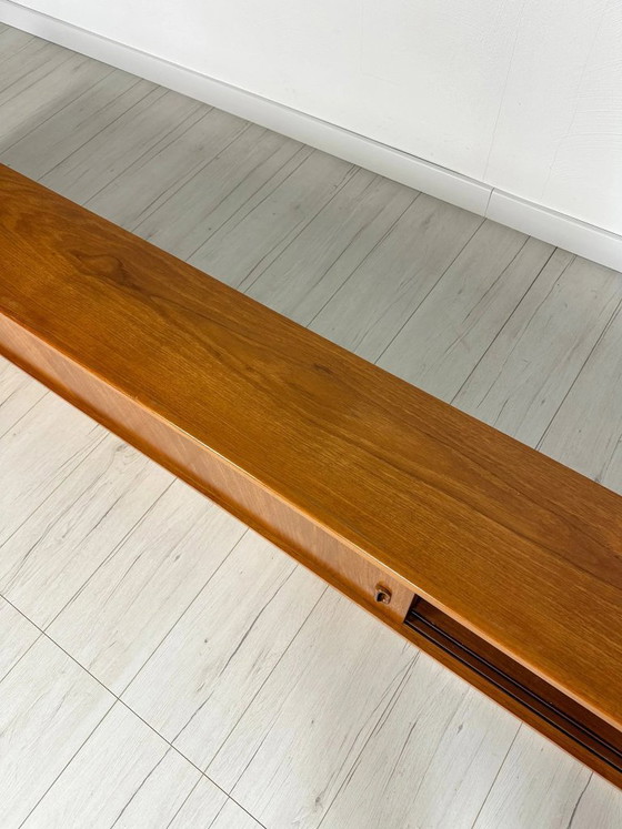 Image 1 of Vintage Bartels zwevend teakhouten wandmeubel / wanddressoir, Duitsland, jaren 60, mid-century modern
