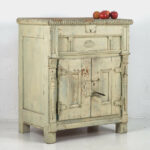 Solid Wood Antique Refrigerator (Budapest, c.1900) – Storage cabinet, Aluminium, Iron, Rustic (photo 6 of 9)