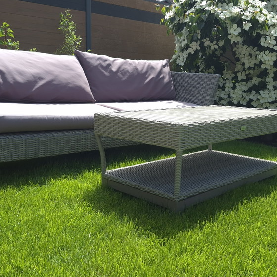Image 1 of Tuinbank en -tafel van polyrattan