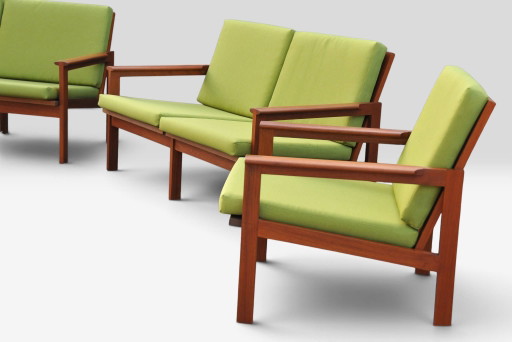 Illum Wikkelsø „Capella“ Set aus 1 Sessel und 2 Sofas – Niels Eilersen – 1960er Jahre