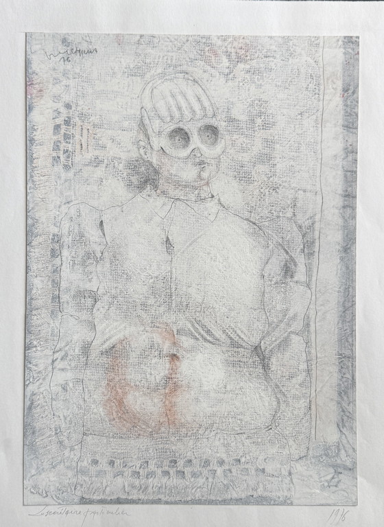 Image 1 of Robert Detheux "El secretario privado" pintado en 1976