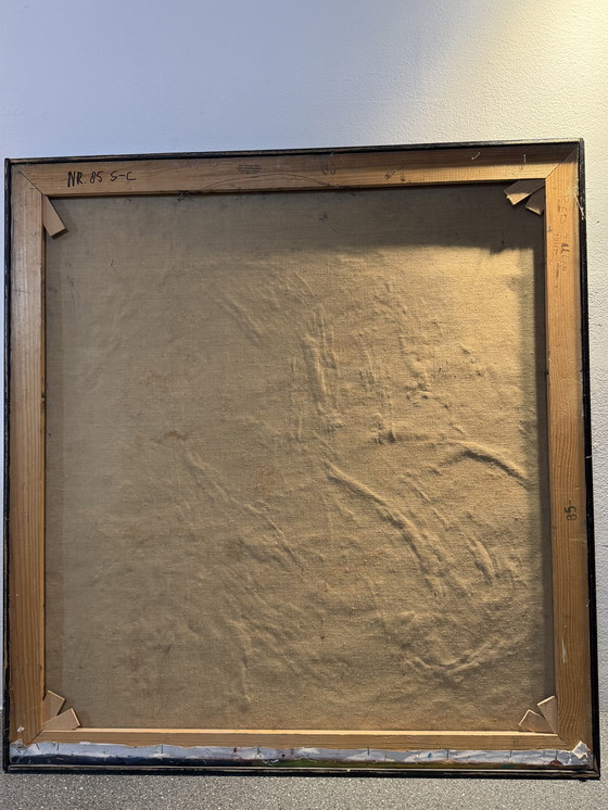 Image 1 of Hendrik Nijs pintando óleo sobre lienzo 1991