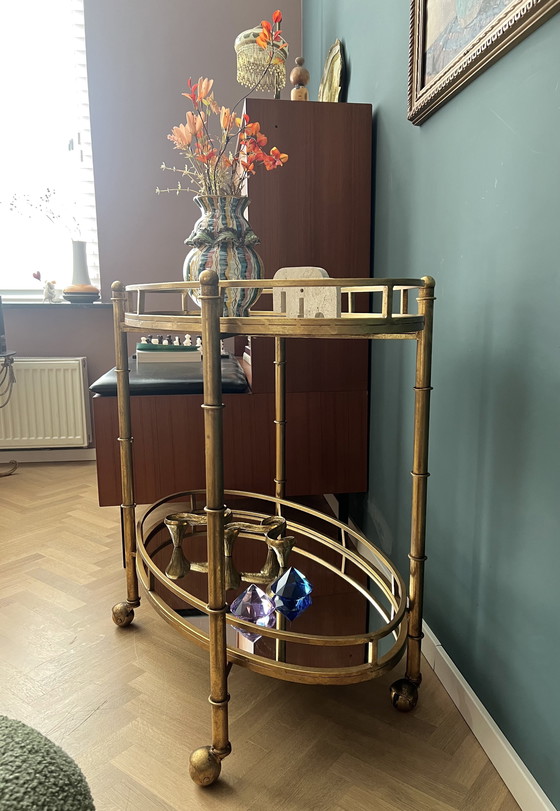 Image 1 of Goudkleurige Normandy Bar Cart van Bungalow 5