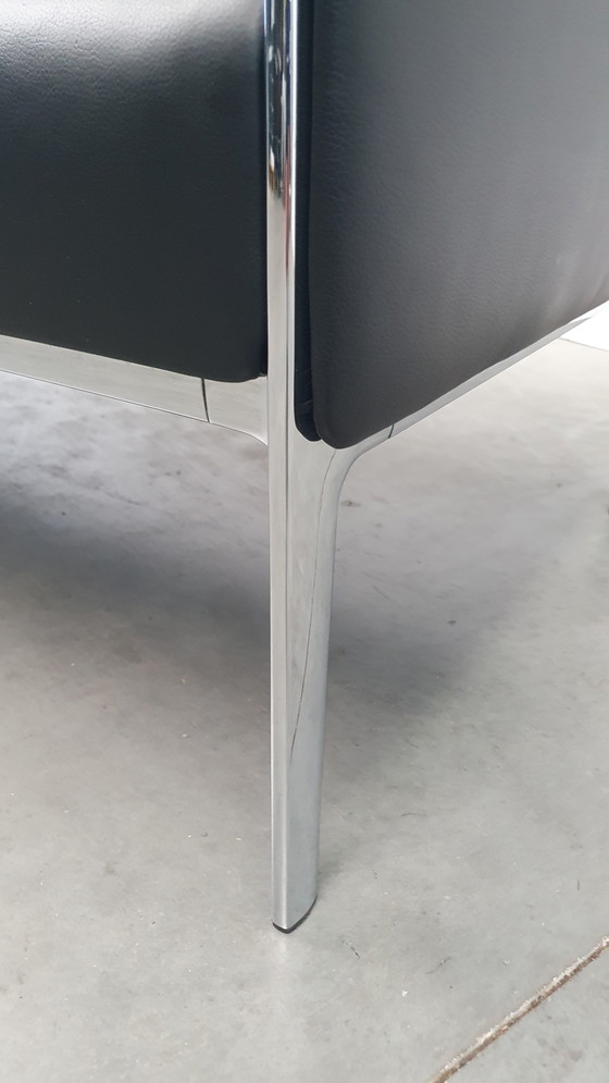 Image 1 of Asienta Design Sofa 3Z Black Leather Wilkhahn Jehs & Laub 2019