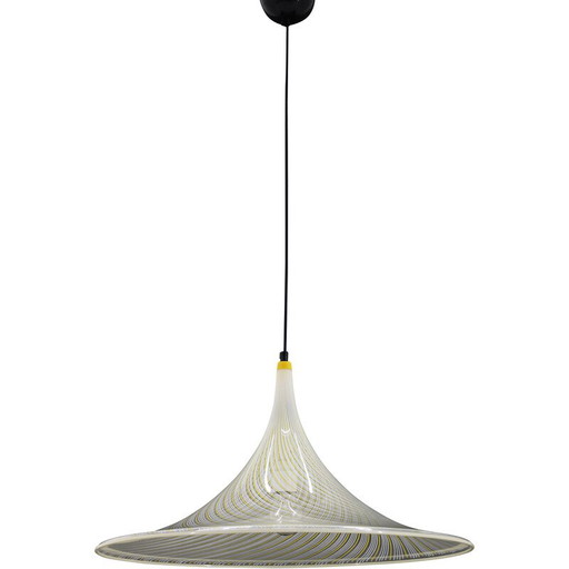 Lampada a sospensione vintage "Trumpet" di Guzzini per Meblo, Italia, anni '70