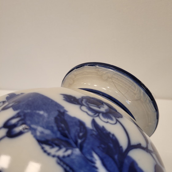 Image 1 of Juego De Baño: Aguamanil Y Jabonera “Pomeroy Blue”, Porcelana Royal Doulton, S. Xx