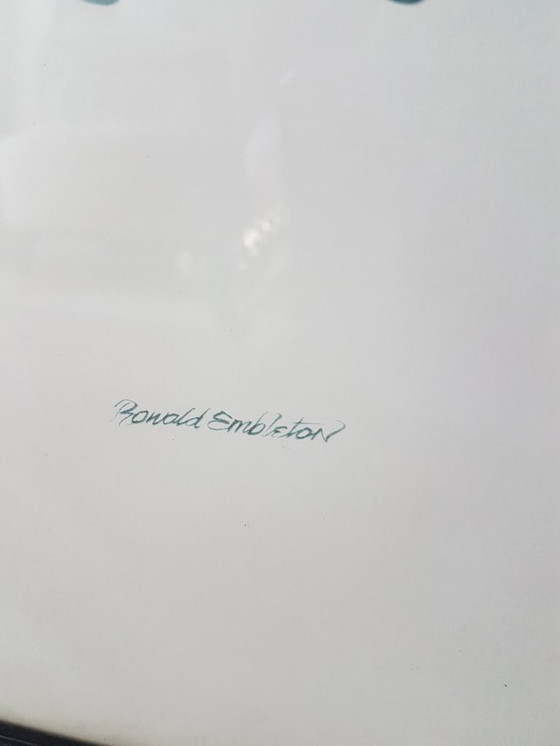 Image 1 of Ronald Embleton Lithograph - Signed in print - Vintage/Antique - Fox and Chickens - Children playing day scene Lithograph