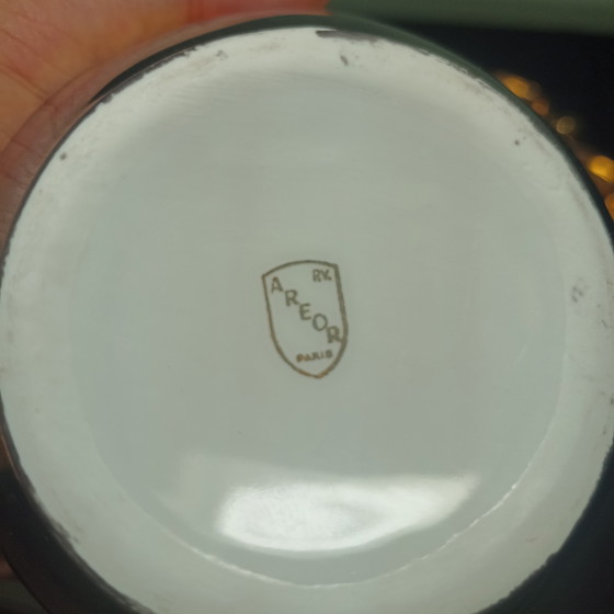 7-Delig Vintage Porseleinen Likeurservies – PV Areor Paris – Mid-Century – Porcelain (photo 7 of 7)