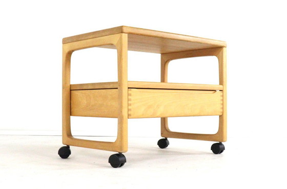 Image 1 of Brink møbler Gelsted oak trolley 'Pjedsted' vintage Danish oak