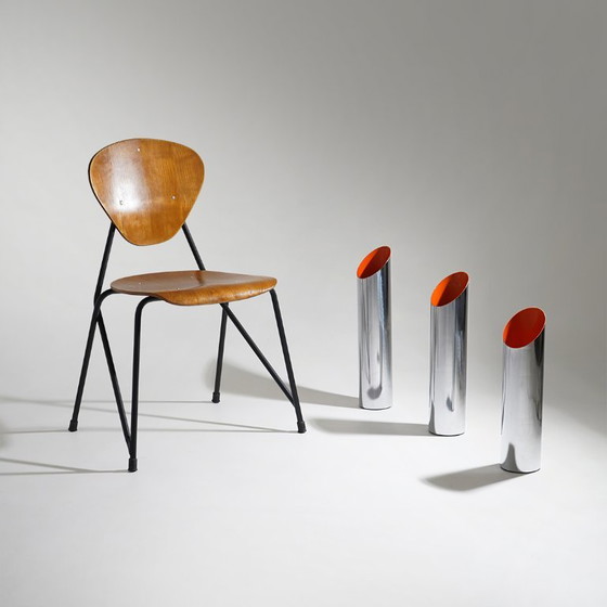 3 chrome-plated metal umbrella stands, 1970s (photo 13 of 13)