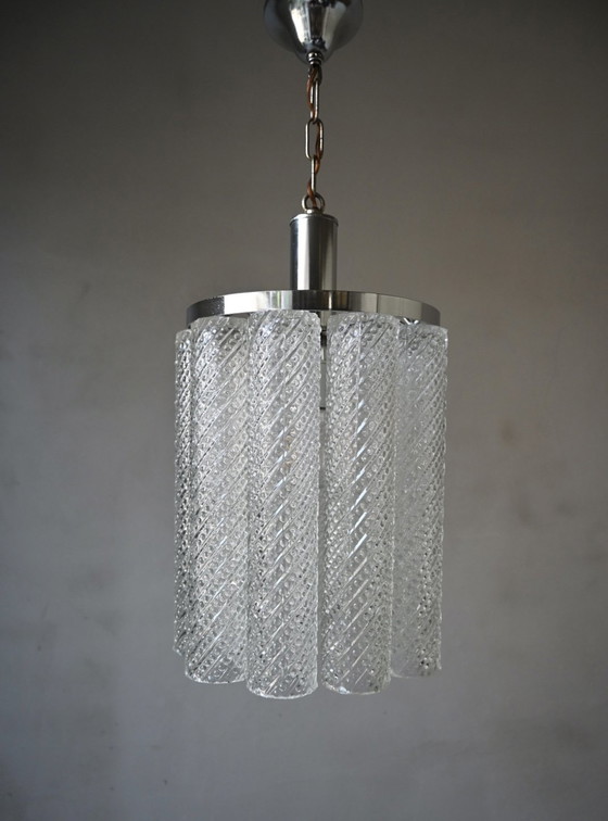 Image 1 of Lampada a sospensione italiana in vetro di Murano degli anni '60.