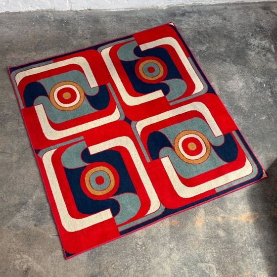 Image 1 of Tapis vintage hongrois "Fáraó" par Ferenc Fekete, LATEX Szombathely, 1974