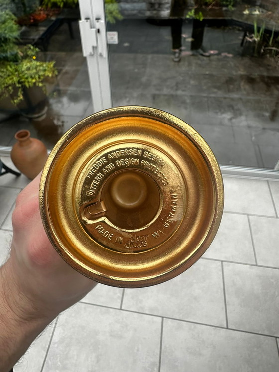 Image 1 of 3 lampes à pétrole en laiton Freddie Anderson 1970