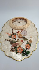 Orologio da parete in madreperla e conchiglia