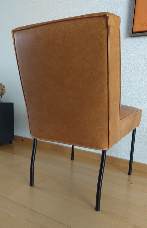 4x Haveco Zoeterwoude Esszimmerstühle, Leder, Braun (Foto 2 von 12)