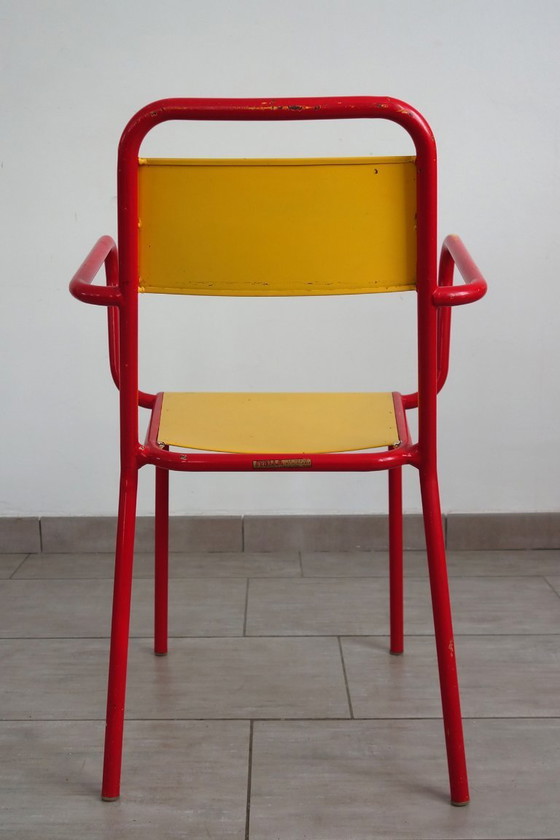 Image 1 of Stella metalen fauteuil uit de jaren 50