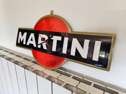 Vintage Martini metalen bord/klok