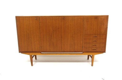Scandinavisch teakhouten dressoir, Zweden, 1950