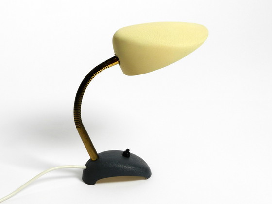 Image 1 of Magnifique petite lampe de table 1950S avec col de cygne en métal par Gebrüder Cosack Allemagne