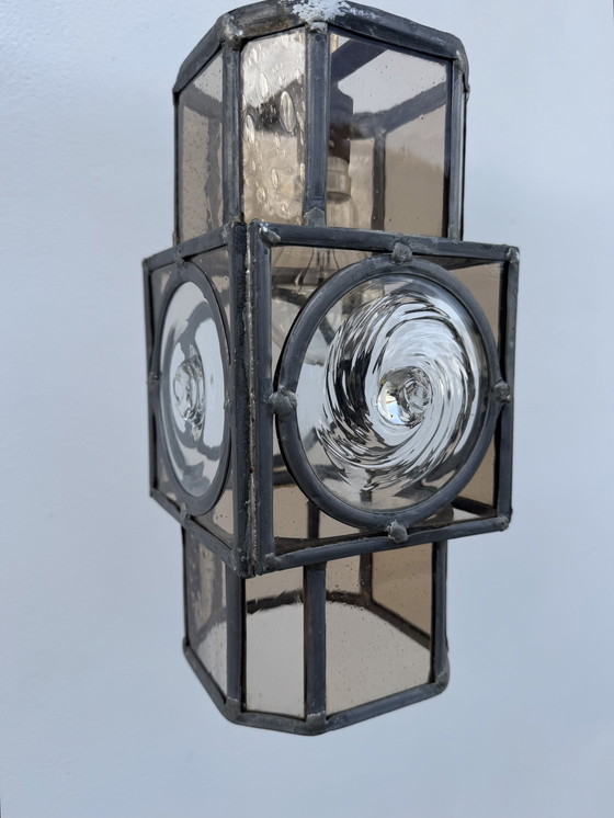 Image 1 of Lanterne vitrail Art Déco