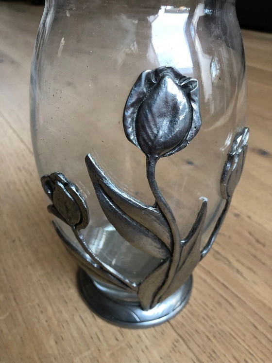 Image 1 of Pewter flower vase