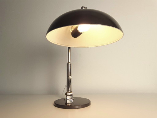Hala Zeist desk lamp, anthracite-colored vintage MCM lamp, industrial lamp, mid-century modern table lamp