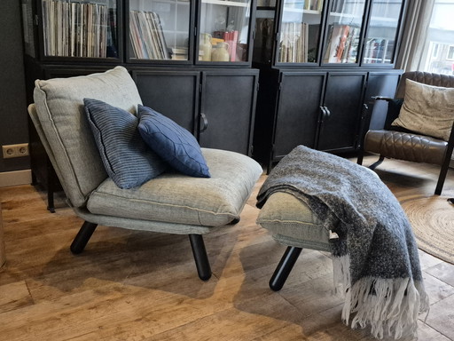 Lounge chair lazy sack and hocker