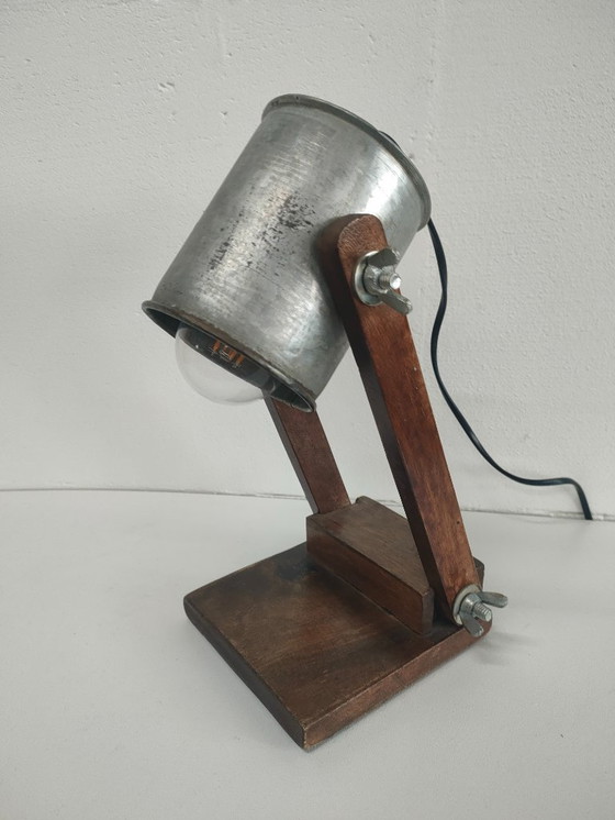 Image 1 of Retro tafellamp nachtkastlampje bliklamp