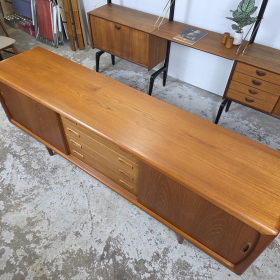 H.P. Hansen Danish Sideboard, Vintage TV Cabinet, Wall Unit – Wood (photo 13 of 15)