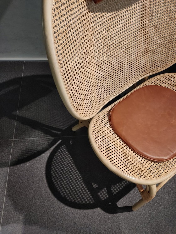 Image 1 of NORR11 - Sillón Nomad - Hyldahl/Hansen - Cuero/caña de Viena, como nuevo