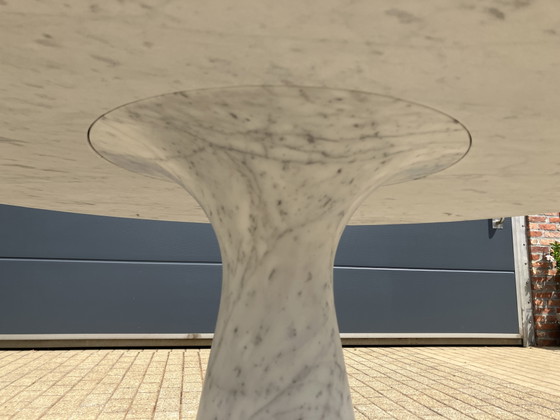 Image 1 of Angelo Mangiarotti M1 dining table Carrara marble 130cm As New!!
