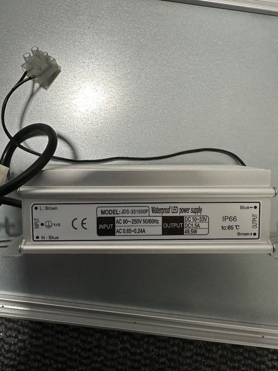 Image 1 of Piastra da soffitto a LED con telaio in alluminio bianco, incluso trasformatore/sospensione