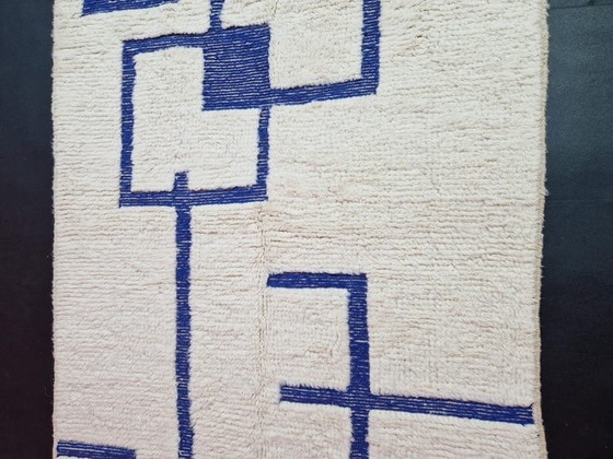 Alfombra bereber tradicional hecha a mano en pura lana, tamaño 1,5/2,5 m. – Ahrend, Wool (photo 6 of 8)