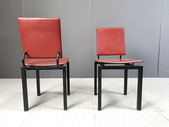 Image 1 of Set Of 4 Post Modern Italian Dining Chairs, 1980S 