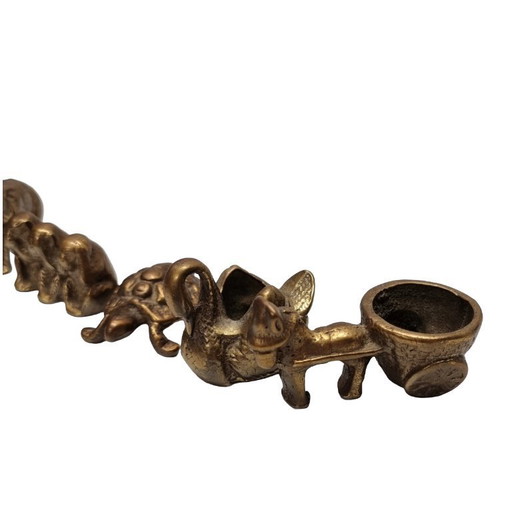 Various old bronze animal statues