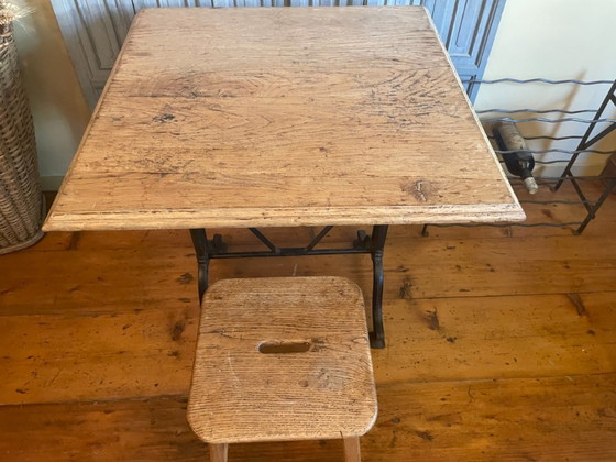 Image 1 of Table de bistrot vintage Table de jardin Table de salle à manger française