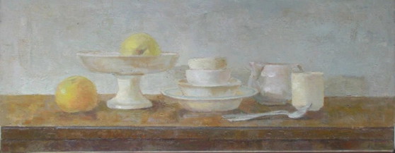 Image 1 of Alicia Grau (Oil On Canvas, 33 X 81 Cm) “Still Life With Fruit”