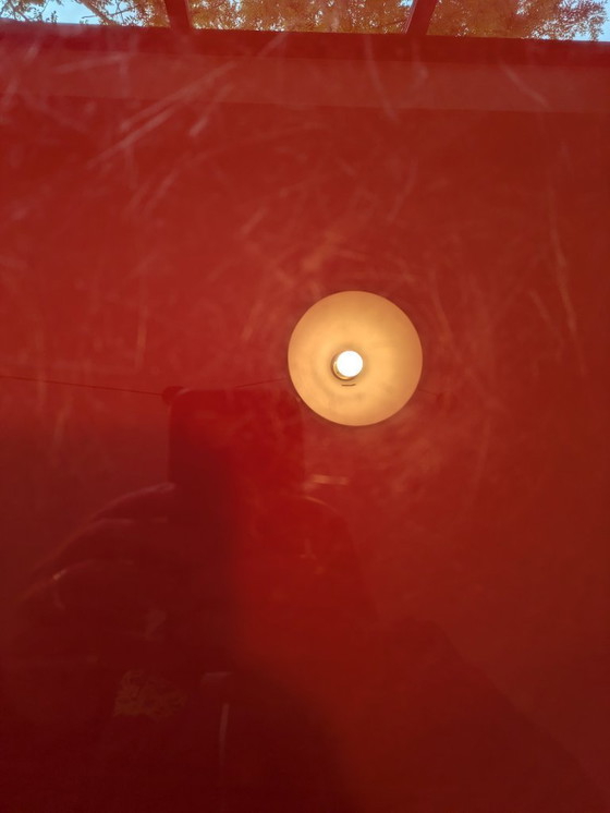 Image 1 of Glas Italia "Post Modern" Dining Table by Piero Lissoni - Red Lacquer