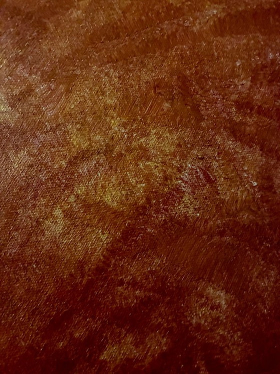 Gran pintura original abstracta roja y dorada – Walter Geraci, Pinturas y dibujos, Lienzo (photo 4 of 13)
