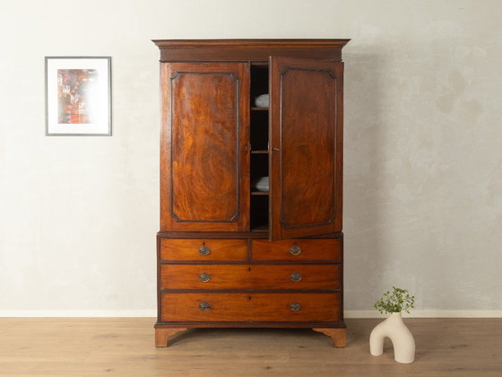 Wäscheschrank aus den 1840er Jahren, viktorianisch, Kleiderschränke, Holz, Braun, Vintage (Foto 3 von 11)