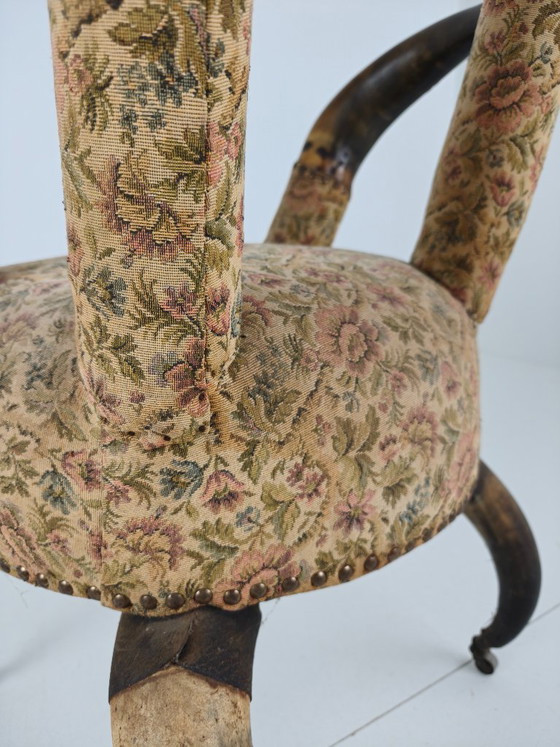 Rare fauteuil à cornes de taureau du XIXe siècle, très décoratif (1870) – Other (photo 8 of 15)